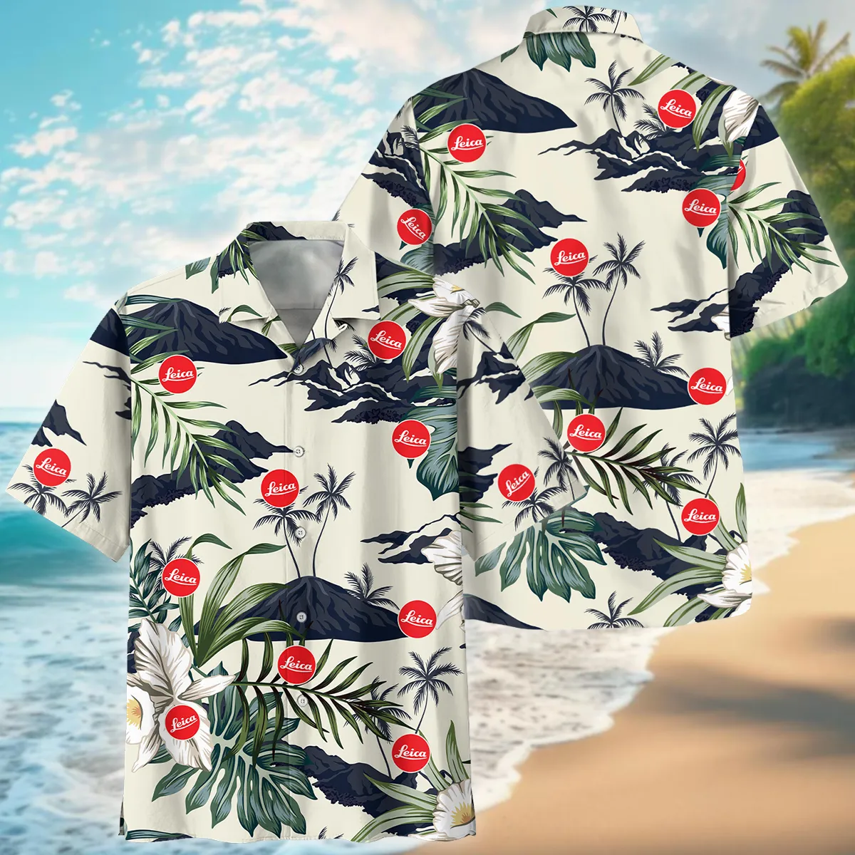 Leica Tropical Palm Leaves Floral Photography Summer Pattern Oversized Hawaiian Shirt All Over Prints Gift Loves BL1125A31LCHW