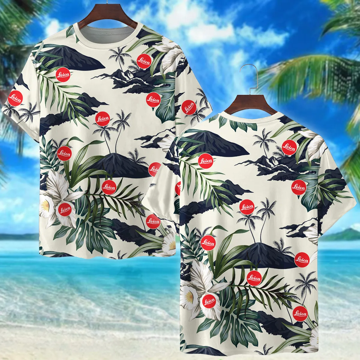 Leica Tropical Palm Leaves Floral Photography Summer Pattern Premium T-Shirt All Over Prints Gift Loves BL1125A31LCTS