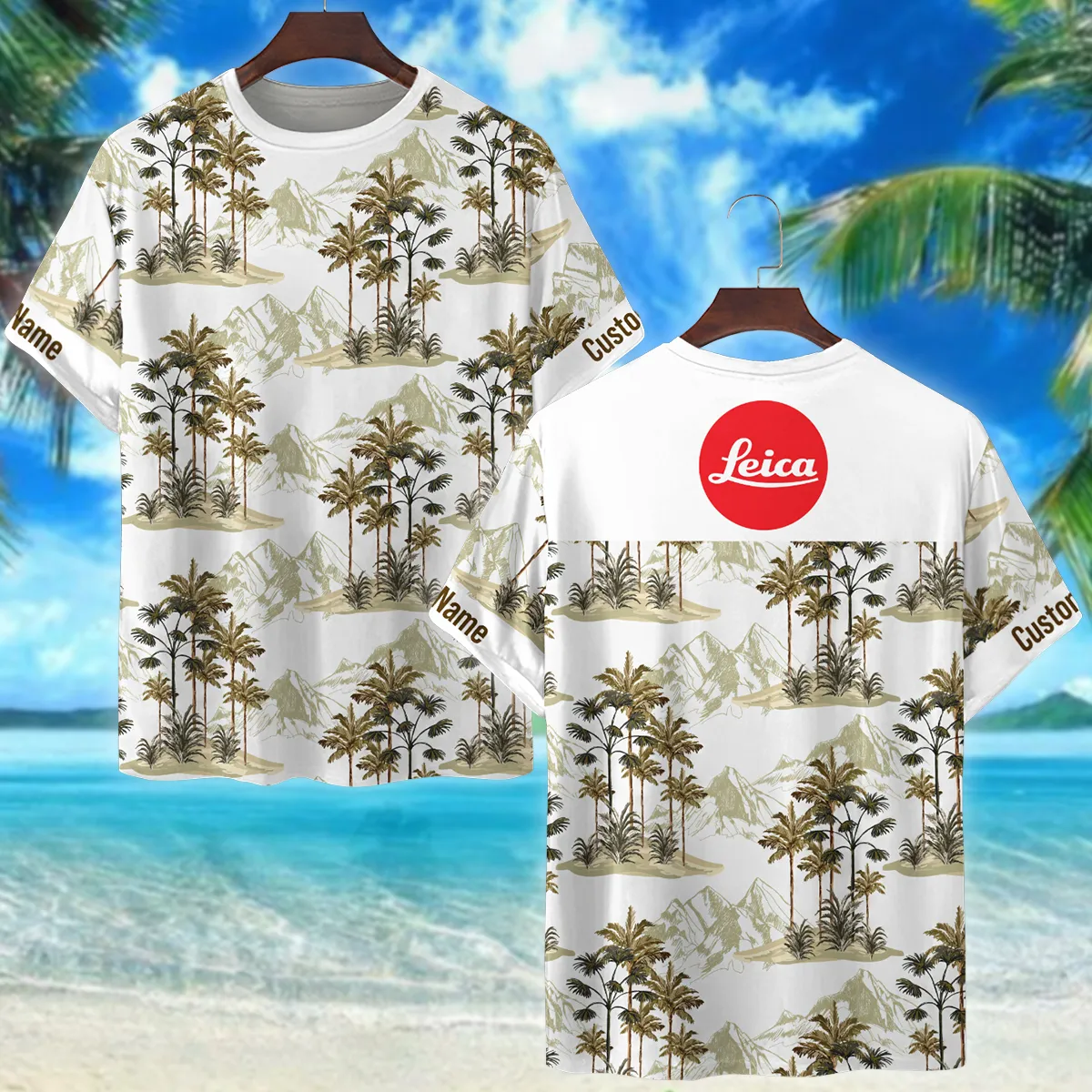 Leica Tropical Vintage Botanical Landscape Photography Summer Pattern Premium T-Shirt All Over Prints Gift Loves BL1125A16LCTS