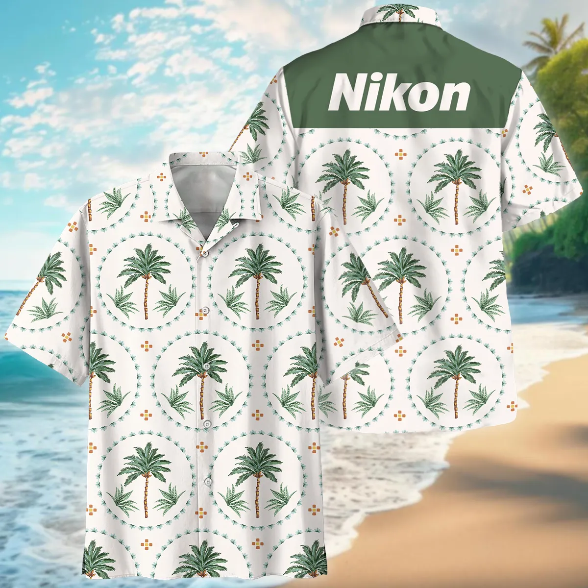 Nikon Botanical Seamless Pattern Photography Summer Pattern Oversized Hawaiian Shirt All Over Prints Gift Loves BL1125A40NKHW
