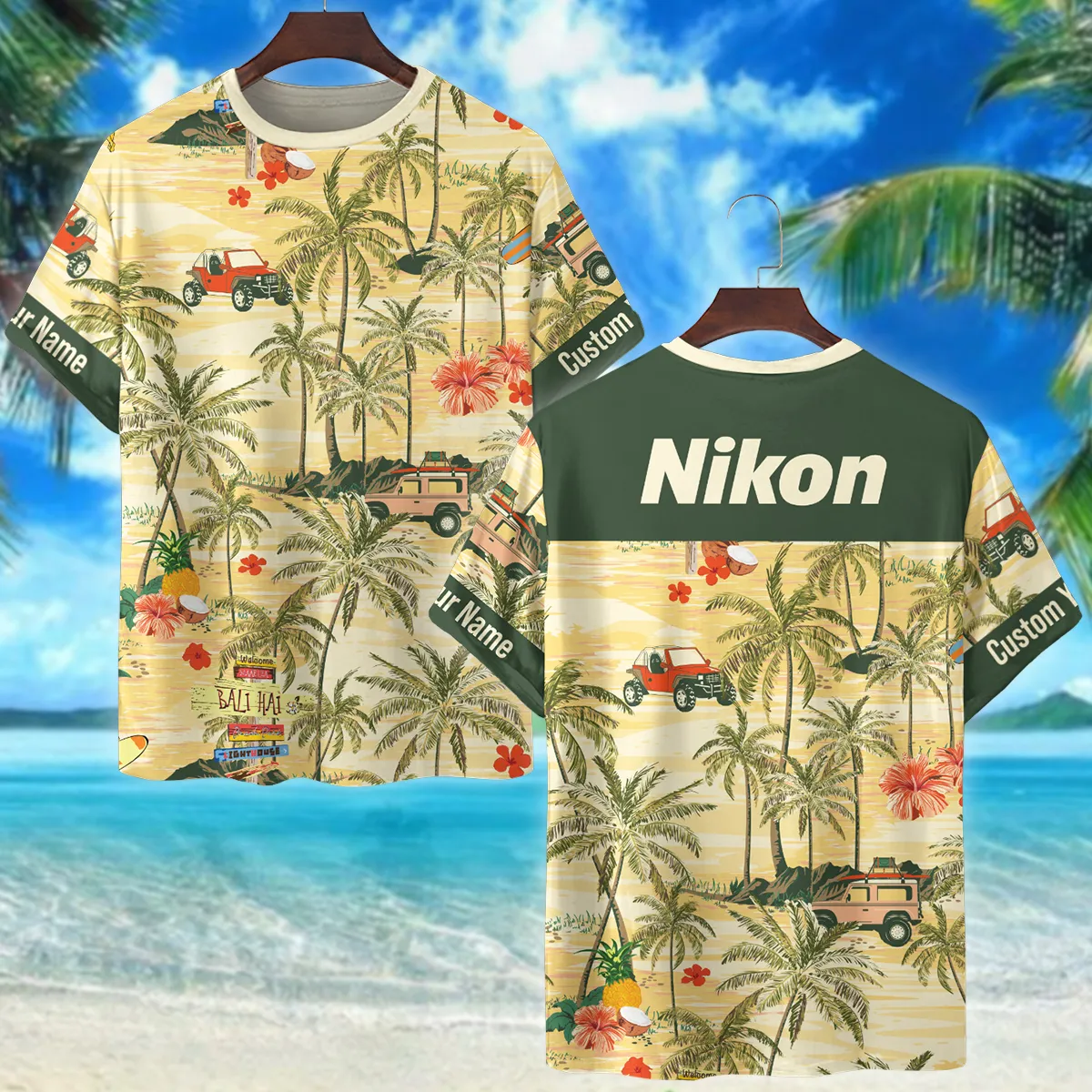 Nikon Car and Spring Floral Photography Summer Pattern Premium T-Shirt All Over Prints Gift Loves BL1125A50NKTS