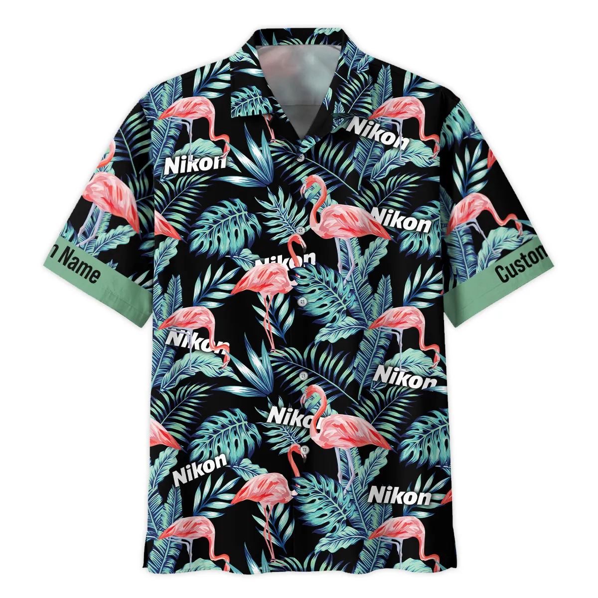 Nikon Exotic Tropical Pink Flamingo Photography Summer Pattern Oversized Hawaiian Shirt All Over Prints Gift Loves BL1125A23NKHW
