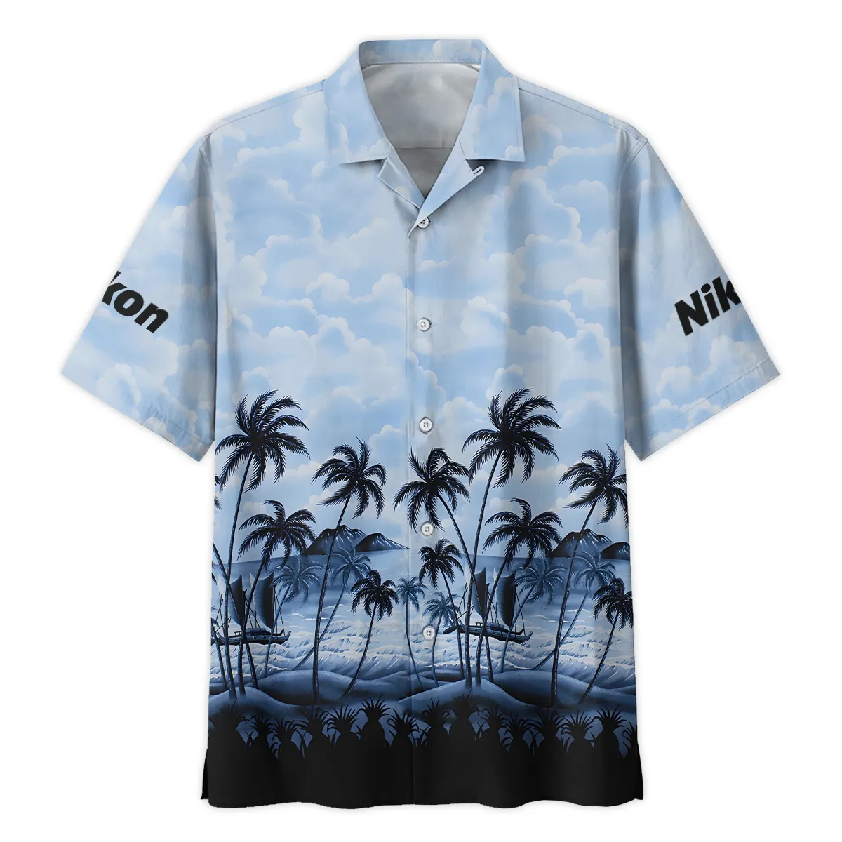 Nikon Island Palm And Cloud Photography Summer Pattern Oversized Hawaiian Shirt All Over Prints Gift Loves BL1125A11NKHW