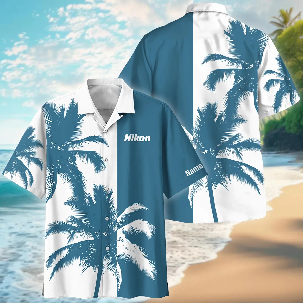 Nikon Palm Trees Photography Summer Pattern Oversized Hawaiian Shirt All Over Prints Gift Loves BL1125A14NKHW