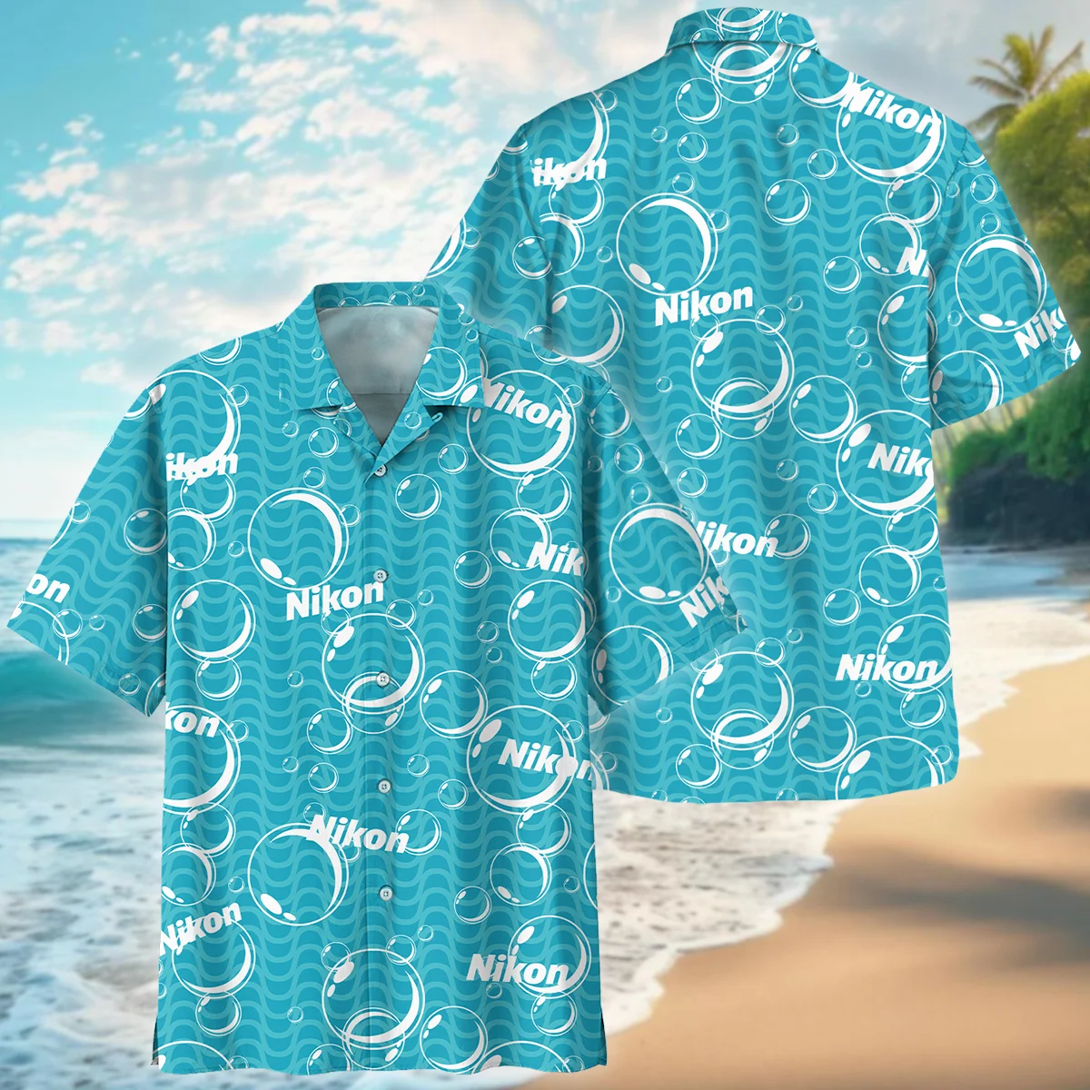Nikon Soap Bubbles Pattern Photography Summer Pattern Oversized Hawaiian Shirt All Over Prints Gift Loves BL1125A41NKHW