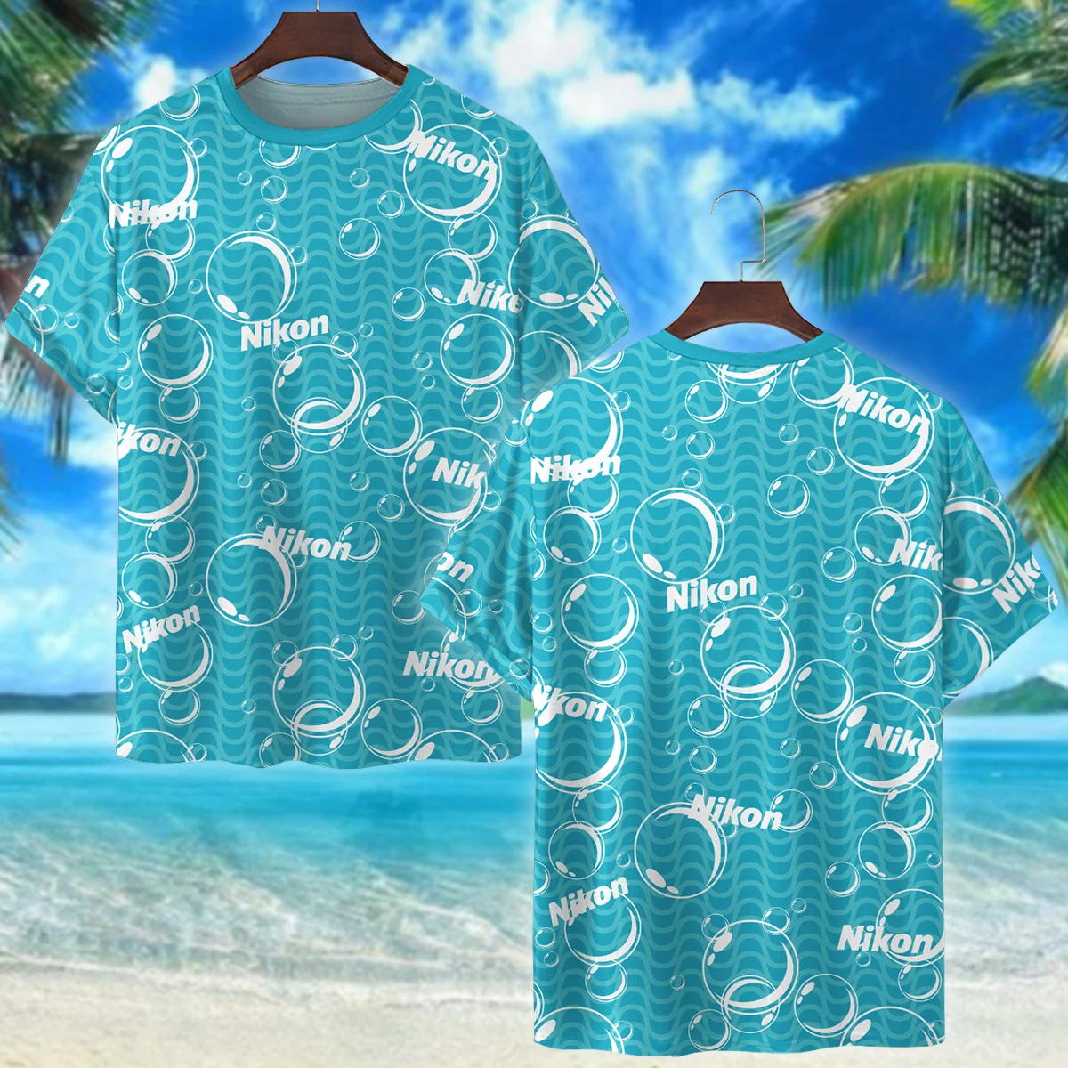 Nikon Soap Bubbles Pattern Photography Summer Pattern Premium T-Shirt All Over Prints Gift Loves BL1125A41NKTS