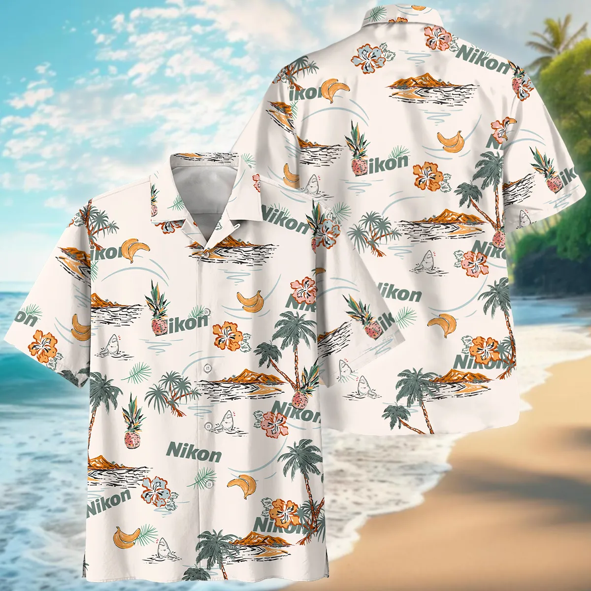 Nikon Summer Tropical Fruits Photography Summer Pattern Oversized Hawaiian Shirt All Over Prints Gift Loves BL1125A51NKHW
