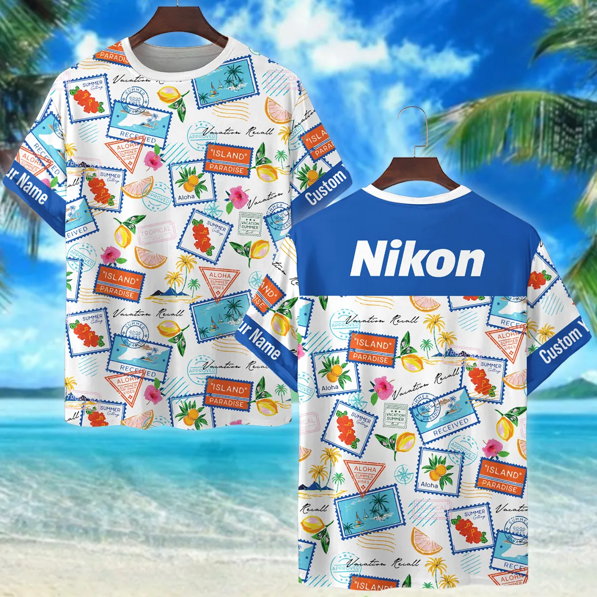 Sony Summer Vacation Stamp Photography Summer Pattern Premium T-Shirt All Over Prints Gift Loves BL1125A49SNTS