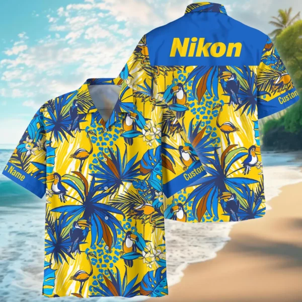 Nikon Toucan Flamingo Monstera Palm Photography Summer Pattern Oversized Hawaiian Shirt All Over Prints Gift Loves BL1125A24NKHW