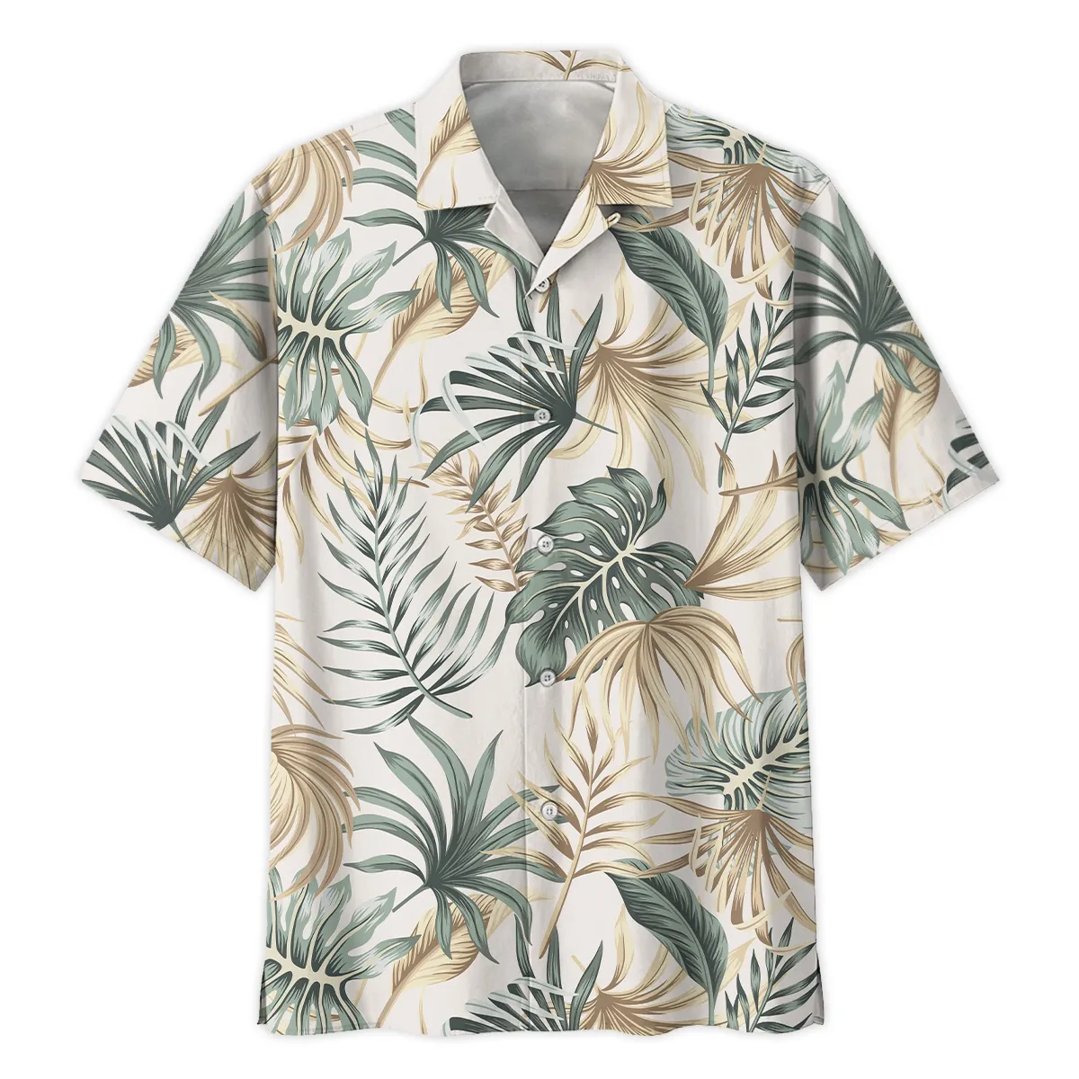 Nikon Tropical Beige Green Palm Photography Summer Pattern Oversized Hawaiian Shirt All Over Prints Gift Loves BL1125A39NKHW