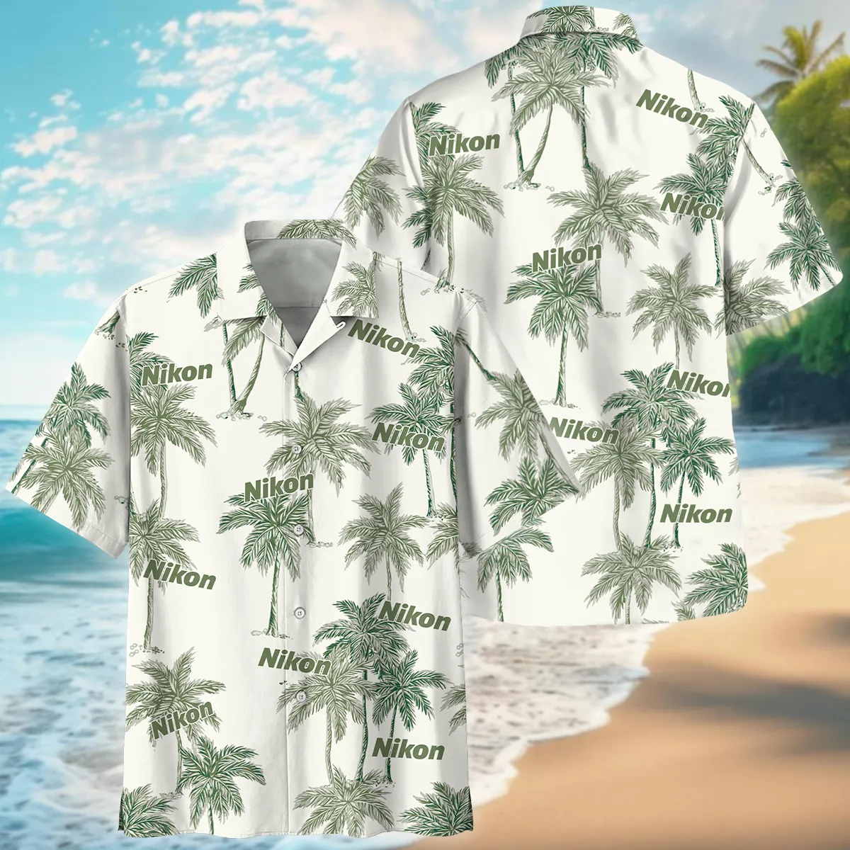 Nikon Tropical Coconut Photography Summer Pattern Oversized Hawaiian Shirt All Over Prints Gift Loves BL1125A20NKHW