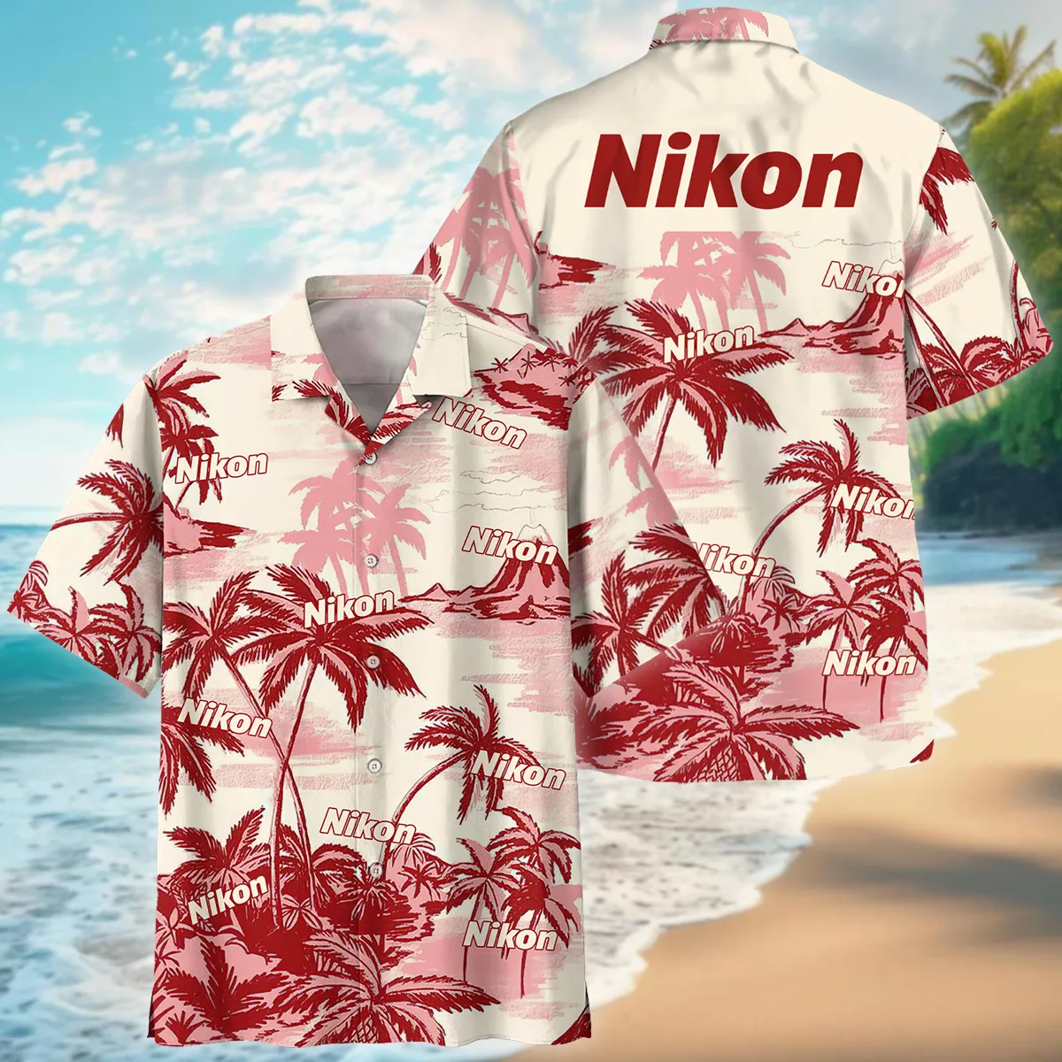 Nikon Tropical Island Photography Summer Pattern Oversized Hawaiian Shirt All Over Prints Gift Loves BL1125A3NKHW
