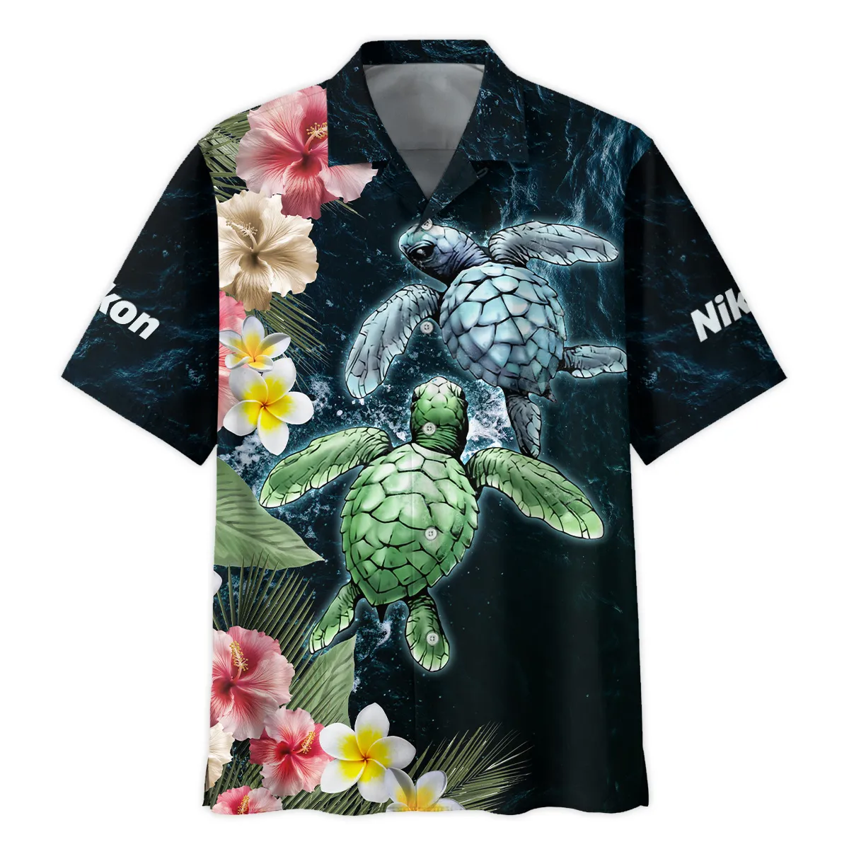 Nikon Turtle Dance With Flower Photography Summer Pattern Oversized Hawaiian Shirt All Over Prints Gift Loves BL1125A60NKHW