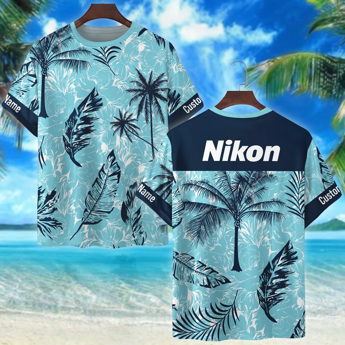Nikon Vintage Paisleys And Motif Photography Summer Pattern Premium T-Shirt All Over Prints Gift Loves BL1125A32NKTS