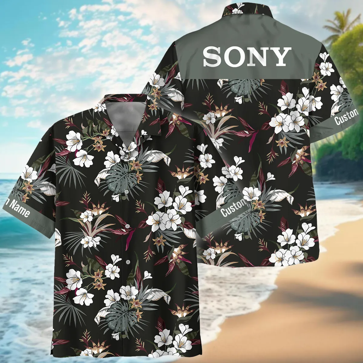 Sony Artistic Dark Tropical Pattern Photography Summer Pattern Oversized Hawaiian Shirt All Over Prints Gift Loves BL1125A28SNHW