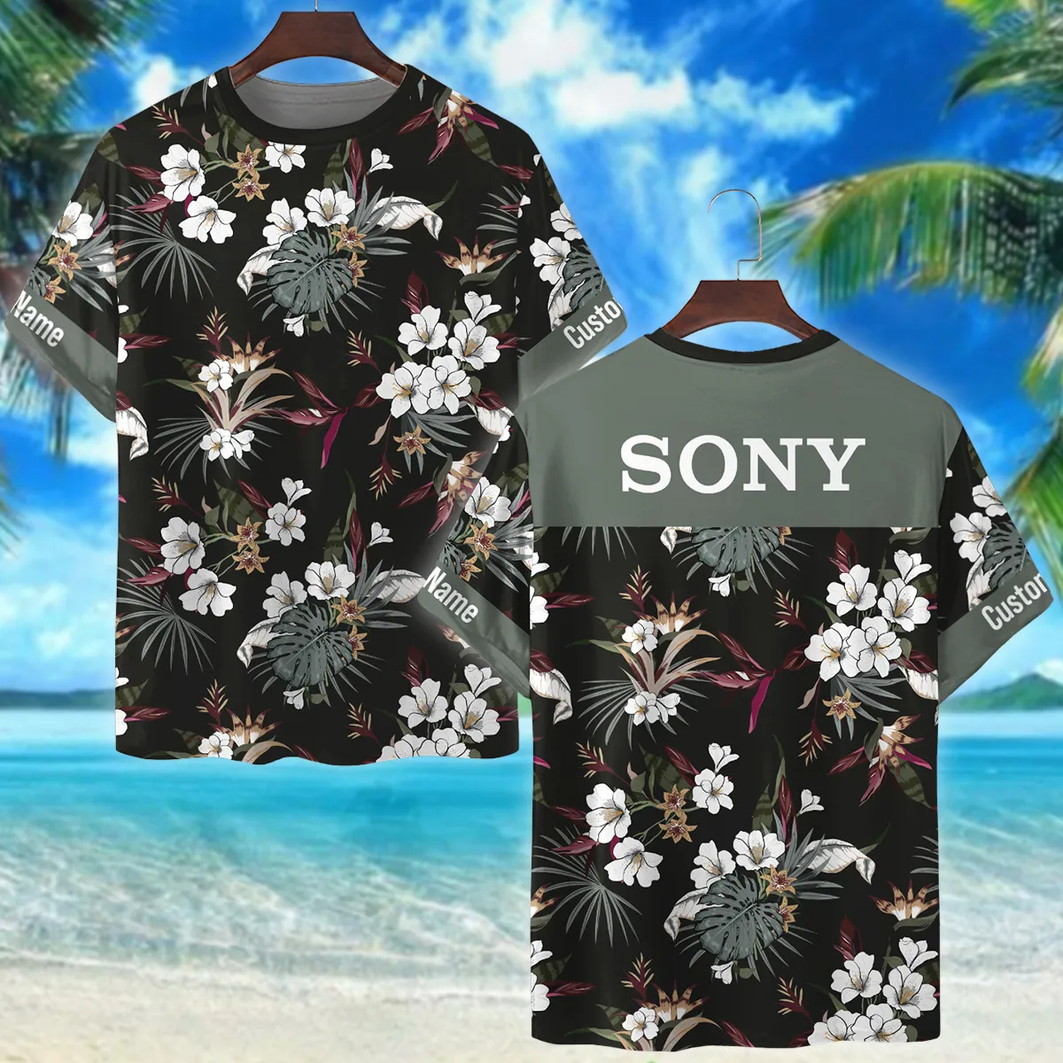 Sony Artistic Dark Tropical Pattern Photography Summer Pattern Premium T-Shirt All Over Prints Gift Loves BL1125A28SNTS