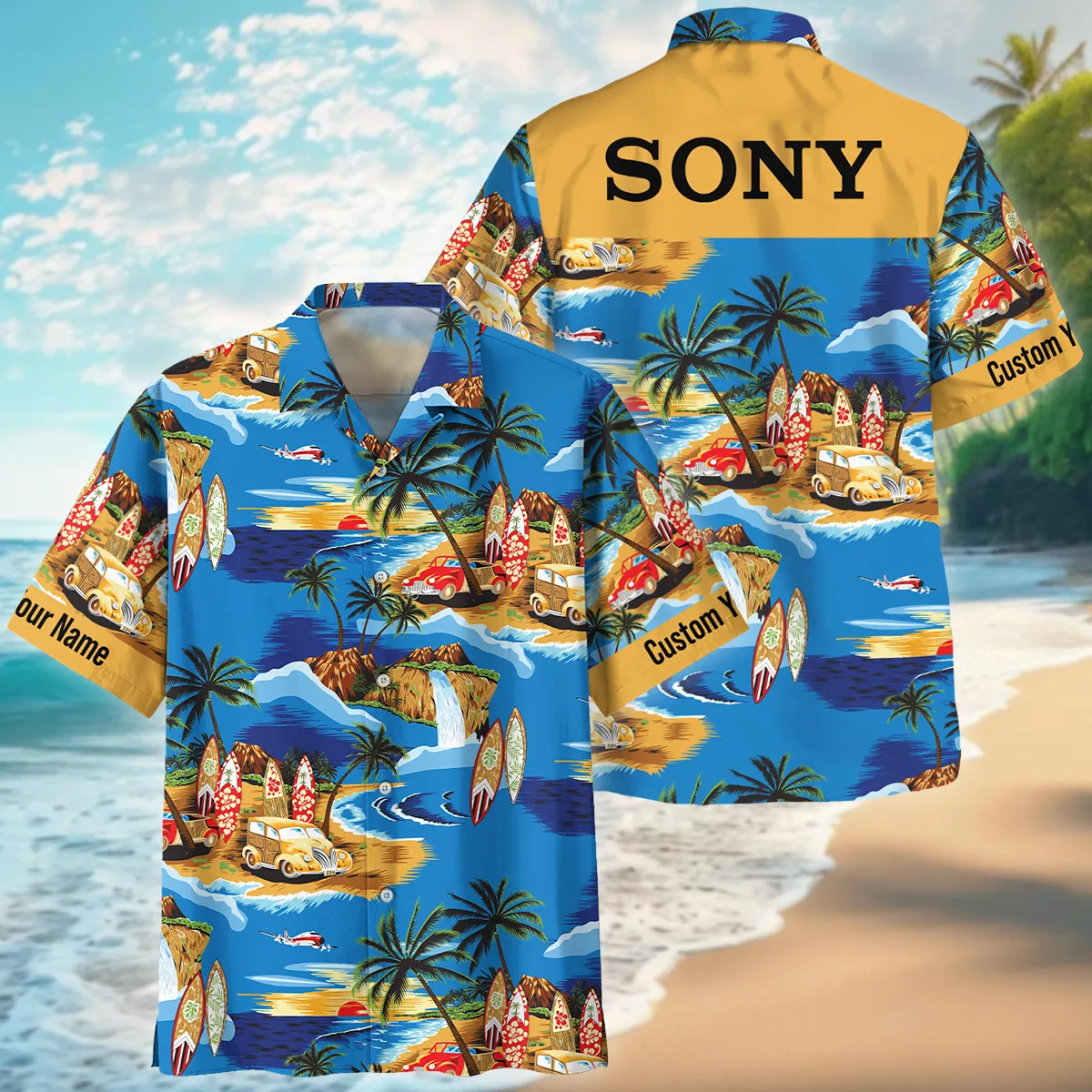 Canon Cars Surfboards Beach Shore Photography Summer Pattern Premium T-Shirt All Over Prints Gift Loves BL1125A37CNTS