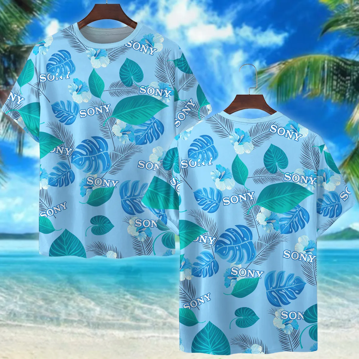 Sony Classic Blue Branches Photography Summer Pattern Premium T-Shirt All Over Prints Gift Loves BL1125A17SNTS