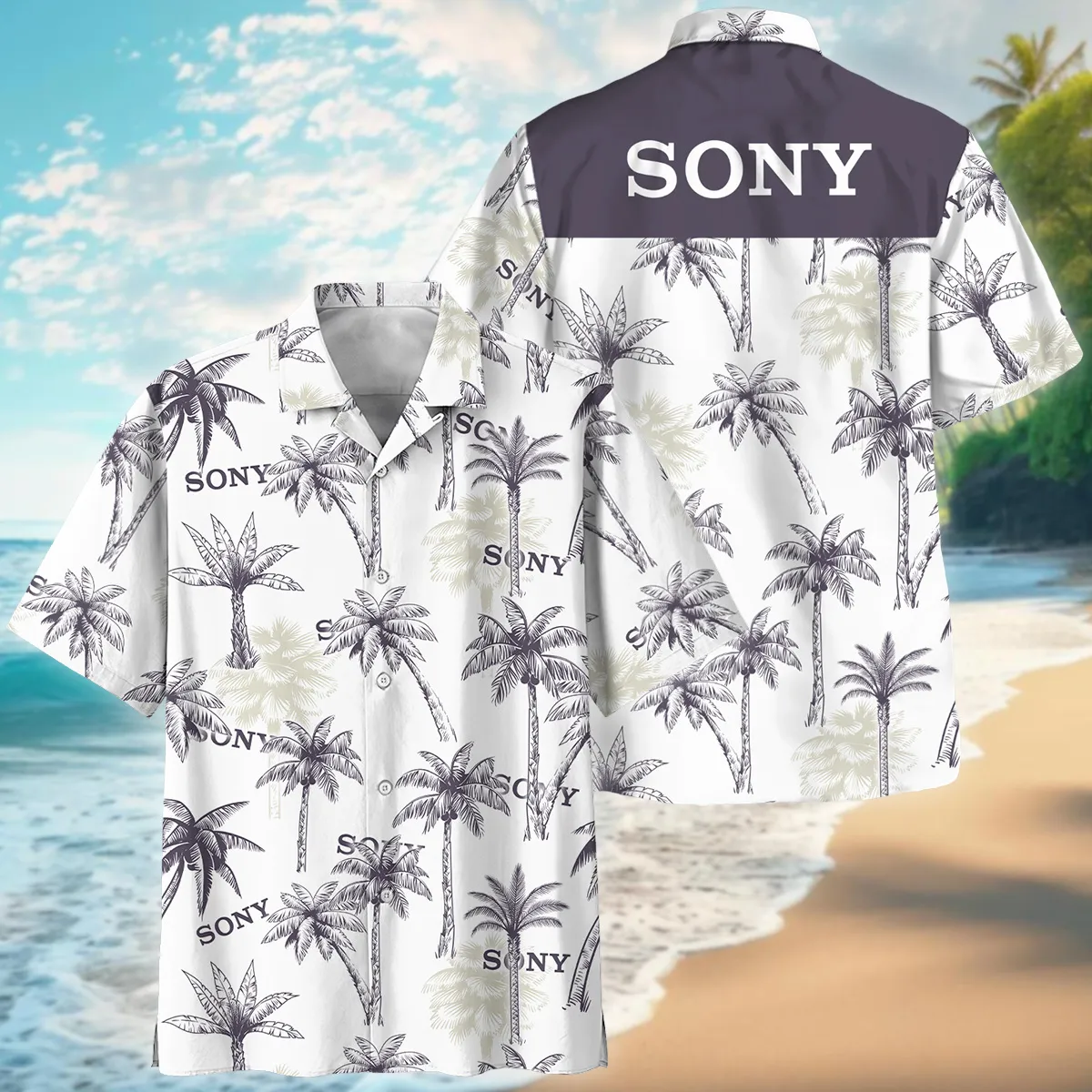 Sony Exotic Nature Palm Trees Photography Summer Pattern Oversized Hawaiian Shirt All Over Prints Gift Loves BL1125A21SNHW