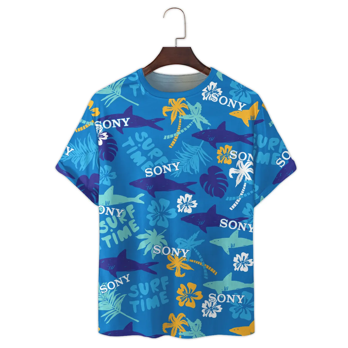 Sony Palm Leaf Flower Shark Photography Summer Pattern Premium T-Shirt All Over Prints Gift Loves BL1125A42SNTS