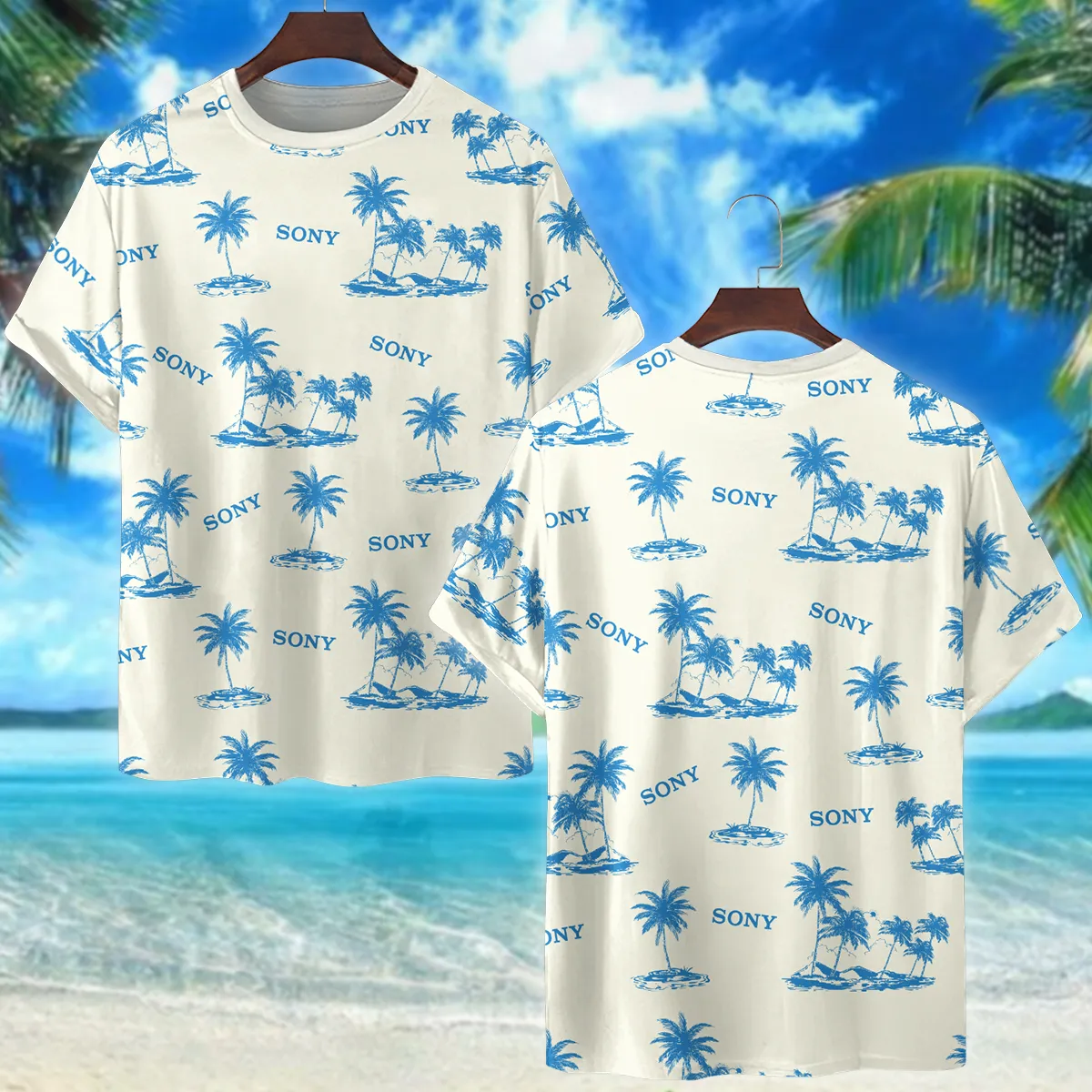 Sony Palm Trees Exotic Landscapes Photography Summer Pattern Premium T-Shirt All Over Prints Gift Loves BL1125A13SNTS