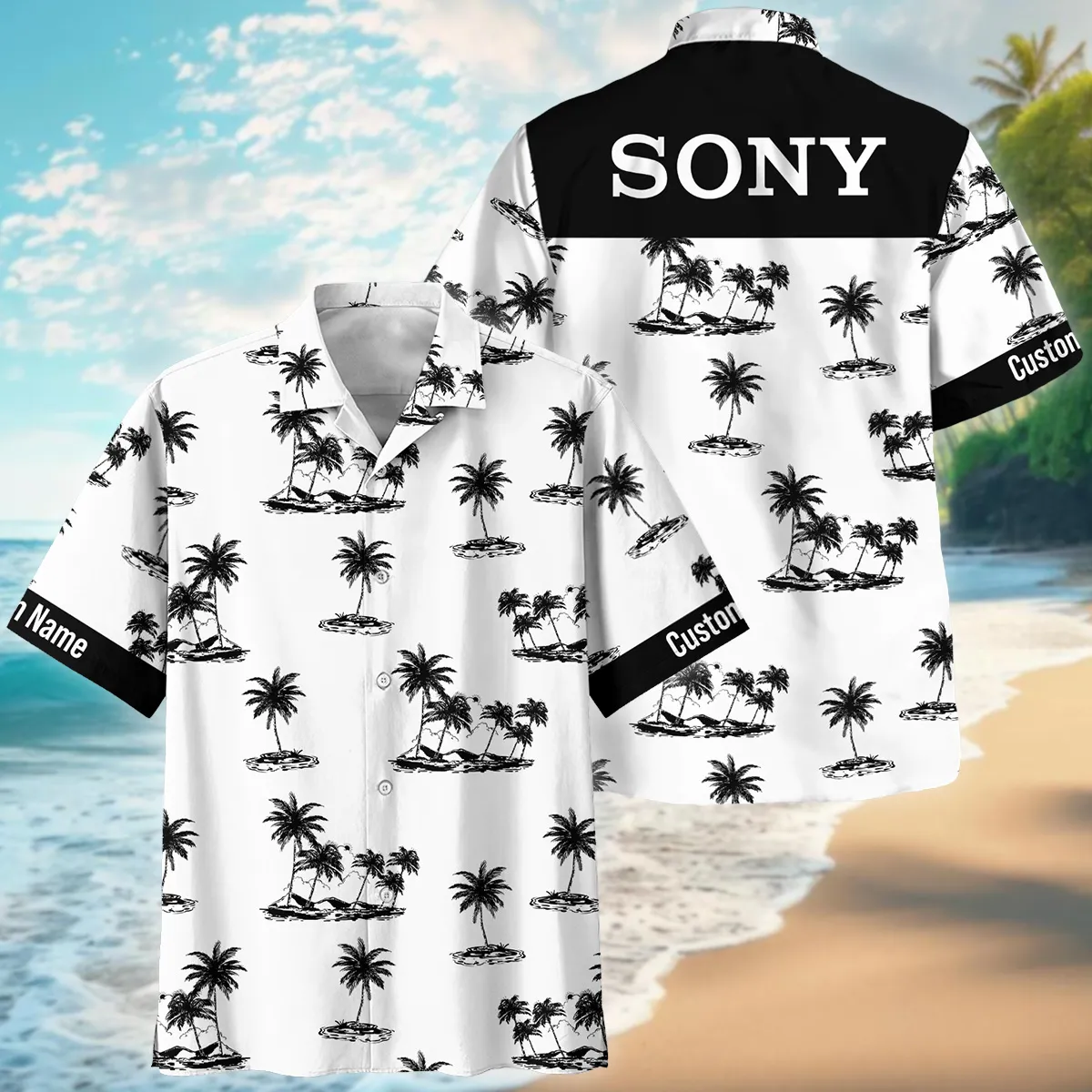 Sony Palm Trees Mountain Sun Photography Summer Pattern Oversized Hawaiian Shirt All Over Prints Gift Loves BL1125A6SNHW