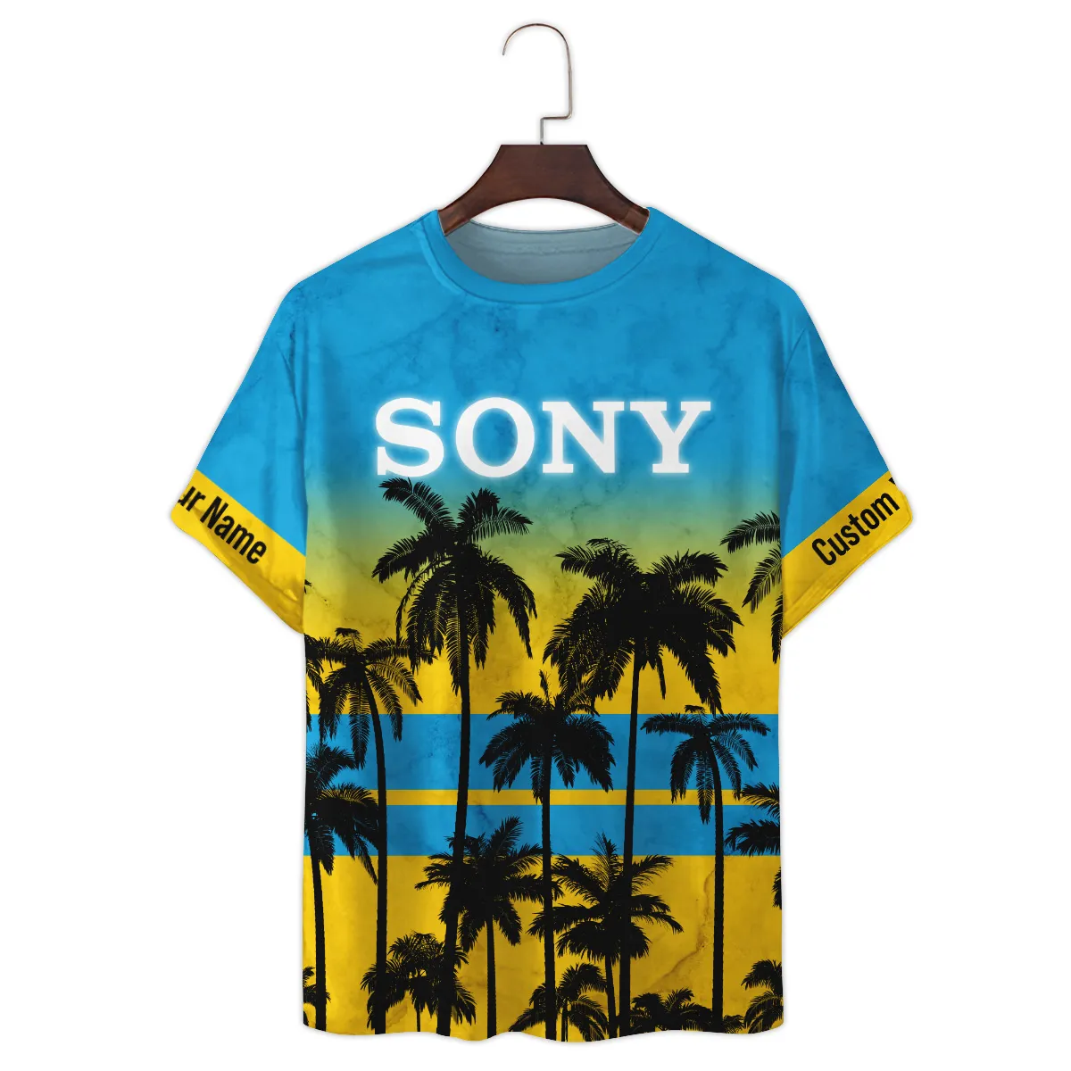 Sony Palm Trees Pattern Hawaiian Photography Summer Pattern Premium T-Shirt All Over Prints Gift Loves BL1125A33SNTS