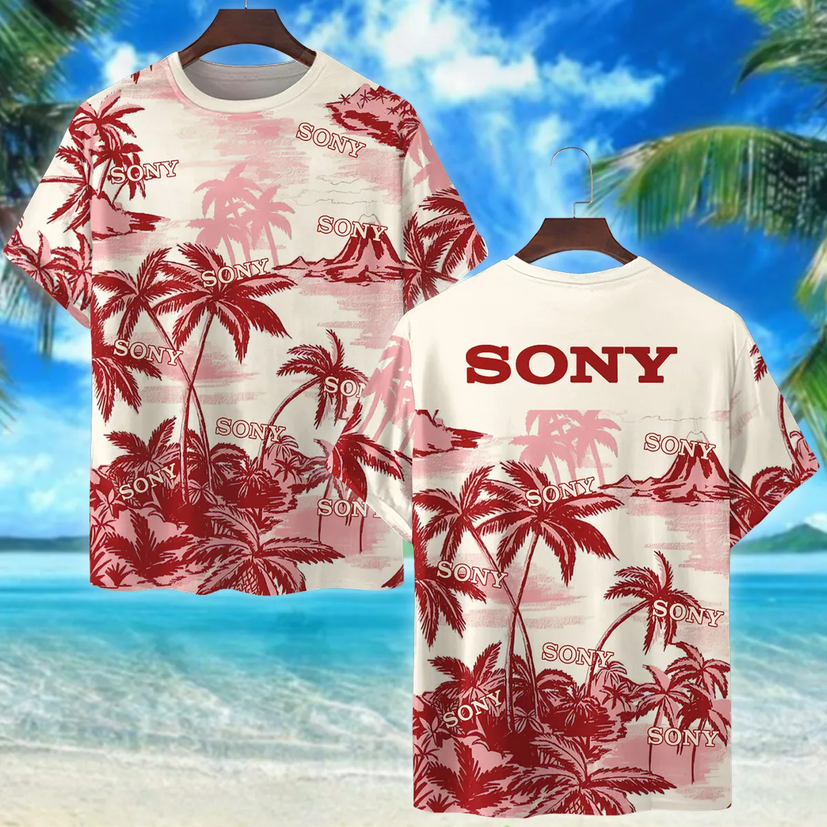 Sony Tropical Island Photography Summer Pattern Premium T-Shirt All Over Prints Gift Loves BL1125A3SNTS