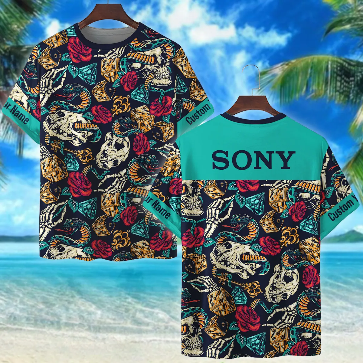 Sony Vintage Tattoos Colorful Photography Summer Pattern Premium T-Shirt All Over Prints Gift Loves BL1125A46SNTS