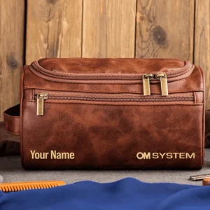 OM SYSTEM Photography Videography - Leather Toiletry Bag BLPT20425A1OM